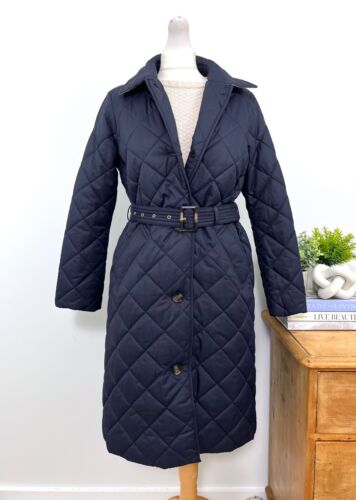 New BARBOUR Navy Cordelia Quilt Coat £229 UK 10 EU 36 USA 6 Medium Net a Porter - Picture 6 of 11