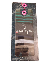 Nautica Mens Crew Socks 5 Pair Dri Motion New in Box Sealed Boat READ COLORS