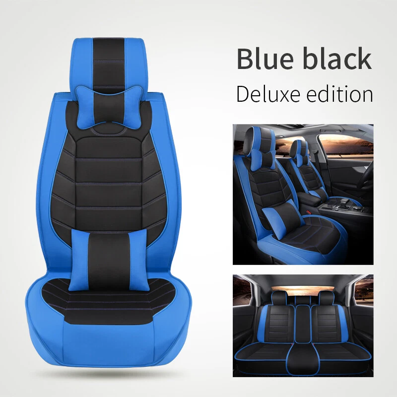 For Honda Fit 2007-2020 Custom Front&Rear Car Seat Covers Full Set 5-Seats Blue Foto 3 de 4