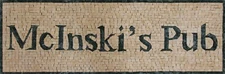 Mosaic Marble McInski's Pub LOGO Wall Design 36x12 Inches