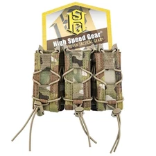 High Speed Gear Pistol TACO-MOLLE-MC-Triple Mag Pouch, Nylon,Multi Cam #11PT03MC