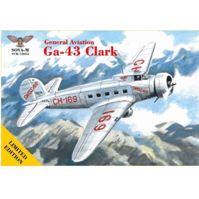 SOVA-M SVM 72033 Plastic model aircraft kit Scale 1:72 Ga-43 Clark (Swissair)