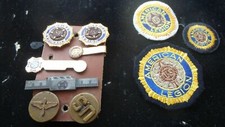 WW11 AMERICAN LEGION VETERANS OF FOREIGN WARS NRA TIE CLIPS BUTTONS PINS BXJ#12