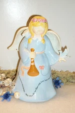 Ella Bella "Love Hope & Peace" ANGEL Music Box Plays "Amazing Grace"  7.5" Tall