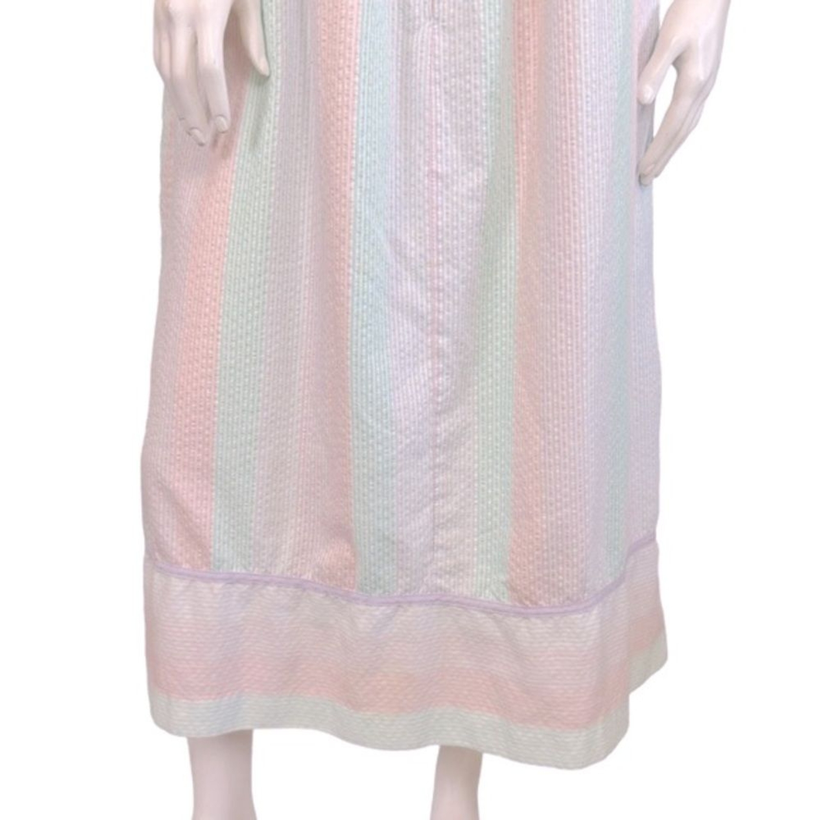 VINTAGE Komar Pastel Pink Green Purple Striped Co… - image 3