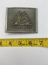 Chevrolet Certified Technician Belt Buckle Chevy truck car R.J. Roberts USA