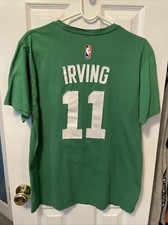 Kyrie Irving Shirt Boston Celtics Basketball Men  s Green Adidas Go To Tee Large