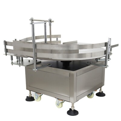 Desktop Bottle Unscrambler 110V 31.5'' Turn Rotary Accumulation Table for Sorting
