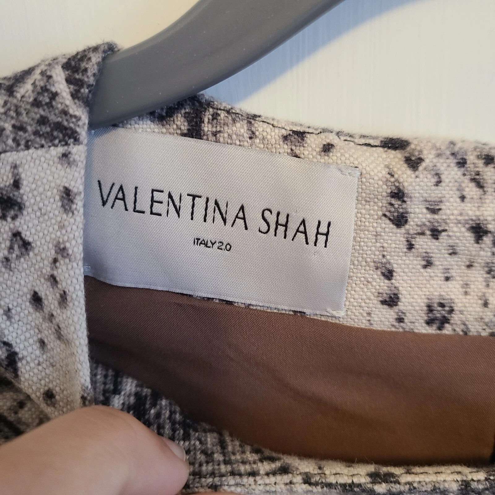 VALENTINO Abito Revolve Valentina Shah taglia 2 pelle di serpente mini orlo con volant