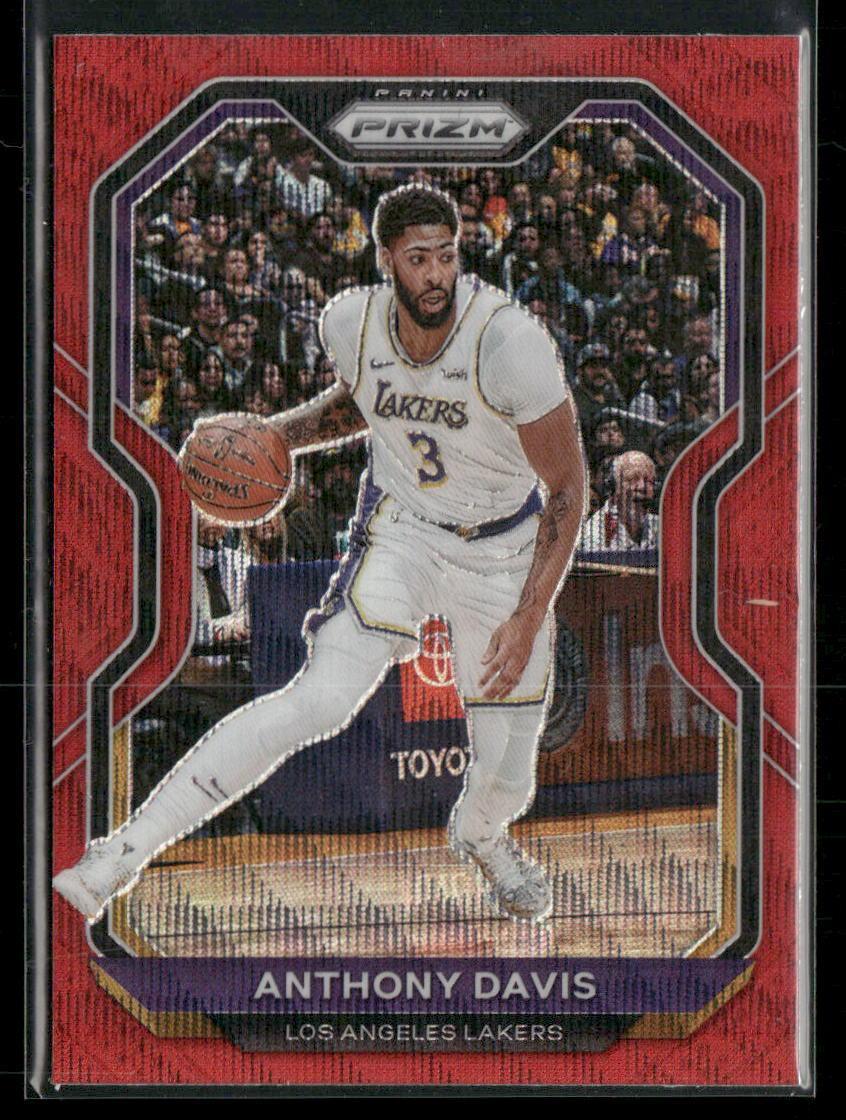 2020-21 Panini Prizm #109 Anthony Davis Red Wave Prizm Los Angeles