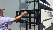 RV EZ Rear Roof Ladder Clothes Drying Rack, made in the USA