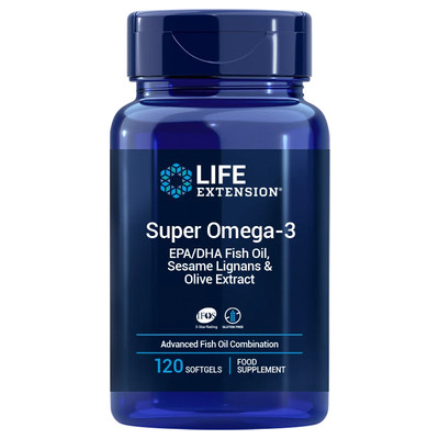 LIFE EXTENSION Super Omega-3 EPA/DHA mit Sesamlignanen und EU-Olivenextrakt (120