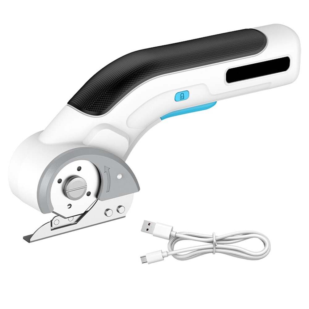 Electric Automatic Scissors 10000RPM for Leather Carpet Cardboard Cutting-image