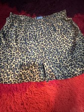 Boxer pantaloncino da notte vintage anni 90 Honors stampa leopardata 100% seta
