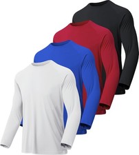 7 Pack Men's Long Sleeve Shirts UPF 50 UV Sun Protection Quick Dry Wicking Top