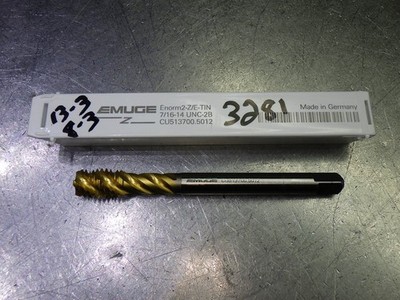 Emuge 7/16-14 2B 4 Flute HSS-E SF Bottom Tap .2421'' Shank CU513700.5012 (LOC987B