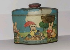 Antique Tin Litho Peter Rabbit Baby Powder, A...