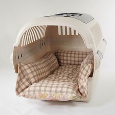 Limited: Pet Carrier Cushion Bed, Liberty Print Small Susanna, M (Beige Dot)