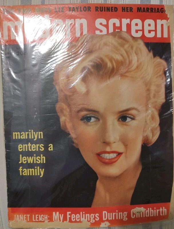 vintage 1956 Modern Screen (Marilyn Monroe Enters A Jewish Family)  Magazine