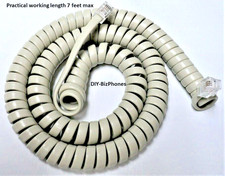 2-Pack Ash 12Ft Iwatsu Phone Handset Cord Adix IX 12KTD 24KTD Gen 2 Curly