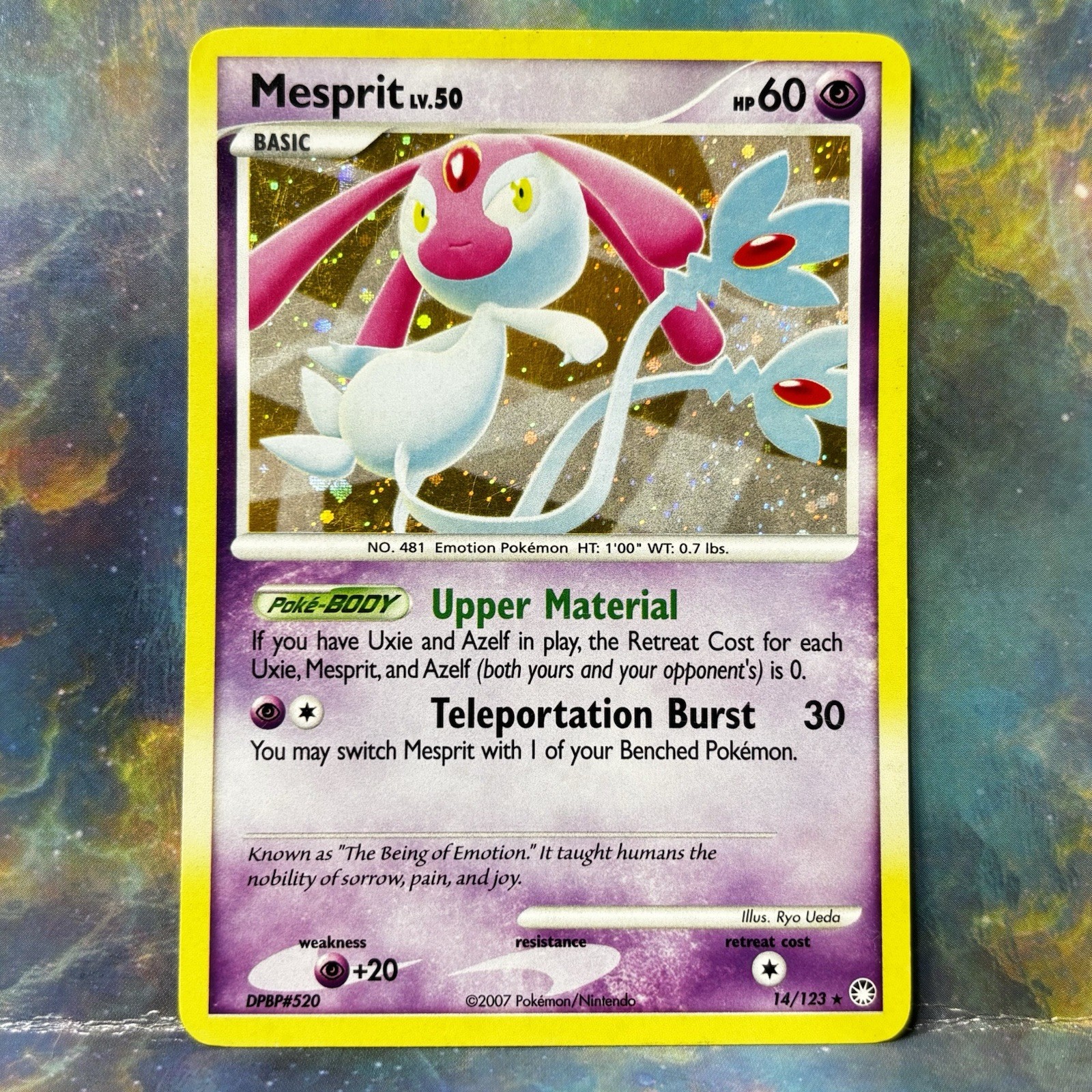 Pokémon TCG Mesprit 14/123 Mysterious Treasures Holo Rare, Lightly Played