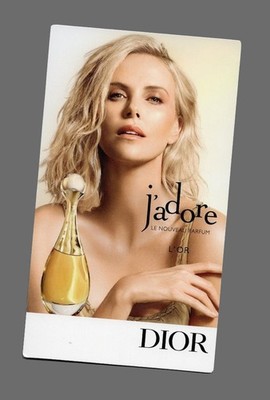 Eis Werbekarte - J'Adore Christian Dior beidseitig 8,5 cm x 15 cm
