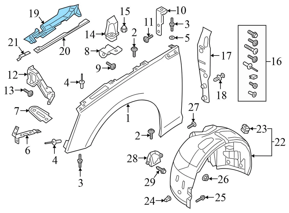2017-2021 AUDI A5 QUATTRO - LEFT COWL Cover / TRIM 8W6821169C - Image 4 of 4