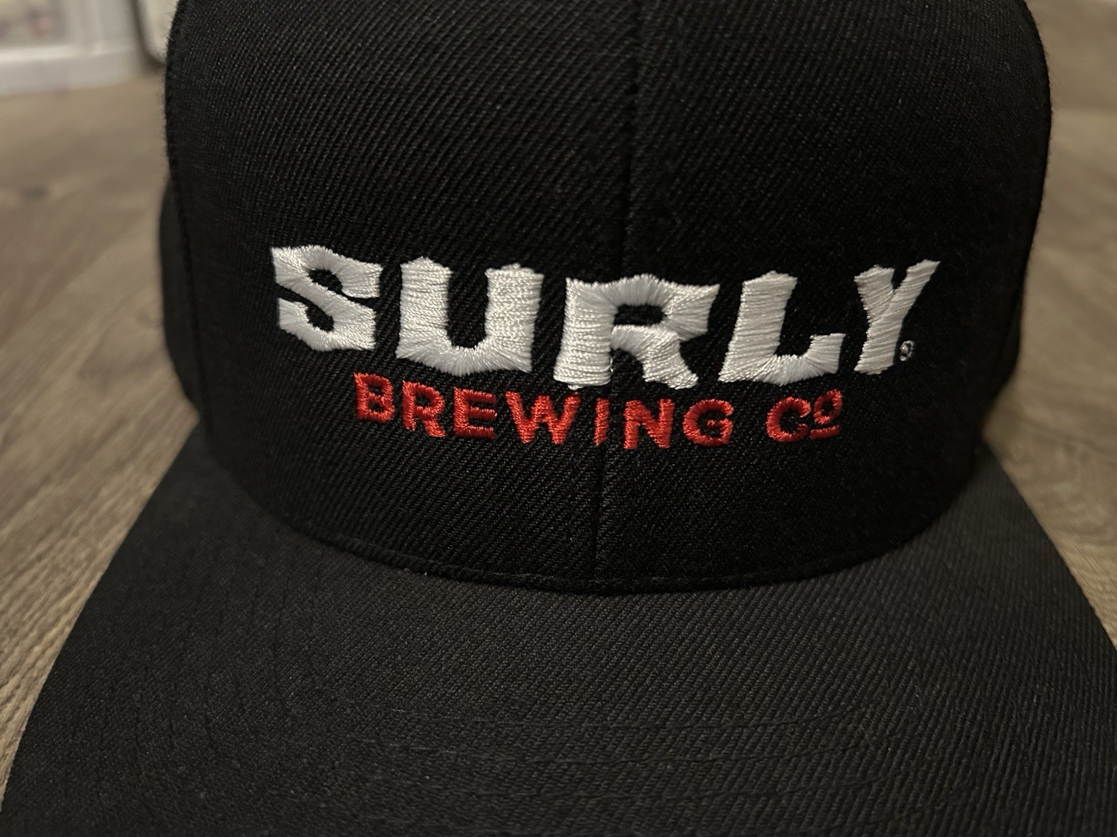 Vintage Surly Brewing Co. Snapback Hat Baseball Cap Lid Black/Red