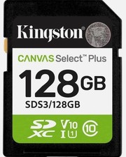 Kingston Canvas SD Card 128GB SDS3 NEW SPEED! 150Mb/s Class 10 UHS-I SDXC V10