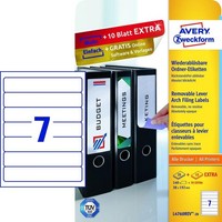 Avery Zweckform OrdnerrüCken Etiketten 38 X 192 Mm AblöSbar Weiß 210 Etiketten