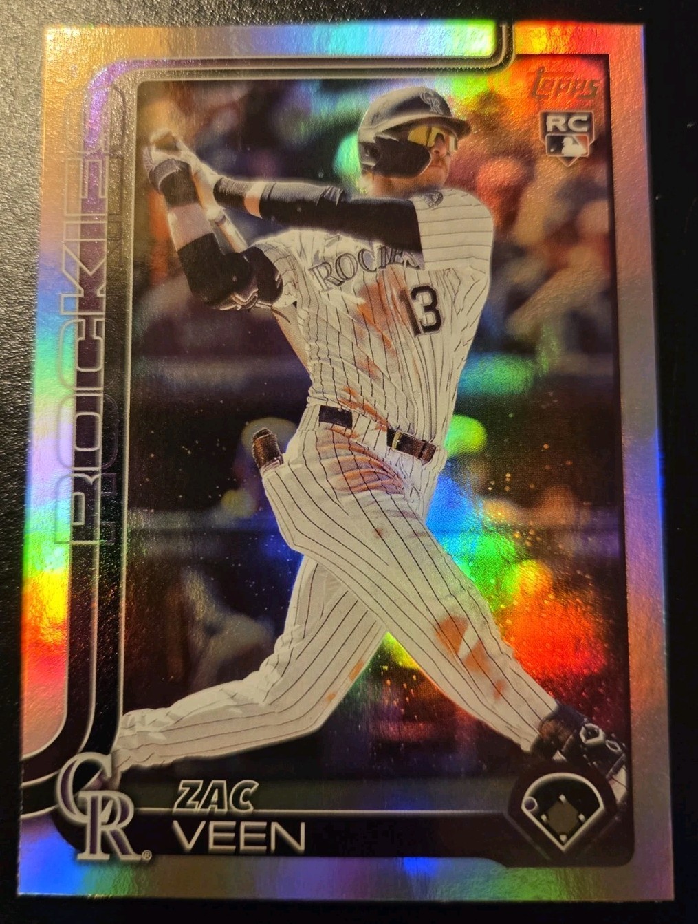 2025 Topps Update Series Baseball Zac Veen Rainbow Foil Rookie #US286 Rockies