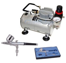 KIT MINI COMPRESSORE AEROGRAFO DECORAZ. UNGHIE
