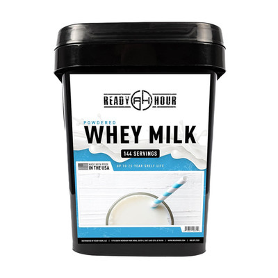 , Bulk Powdered Milk, Real Non-Perishable Whey, 25-Year Shelf Life, Portable Eme