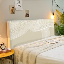 Easily Maintained Elastic Headboard Protector Off White Stylish Design