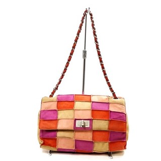 Chanel Shoulder Bag Multi Color Suede Leather 5205420