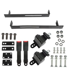 Retractable Seat Belts w/ Bracket Kit For EZGO Yamaha Club Car Golf Cart
