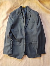 Class Club Gold Label Blazer Jacket Boys 14 Blue Formal Single Breasted W/Ties
