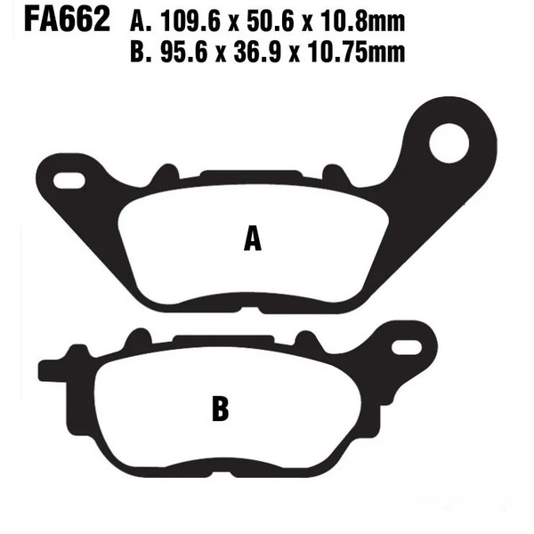Bremsbelag Hinten EBC FA662 Standard FüR Yamaha MT-03 320 A ABS Bj. 2017-image