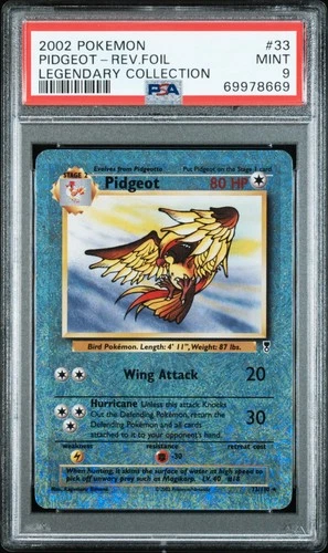 2002 POKEMON PIDGEOT-REV.FOIL LEGENDARY COLLECTION #33 PSA 9