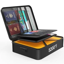  Document Organizer with 5200℉ Heat Insulated,Waterproof and Black 5200℉ Medium