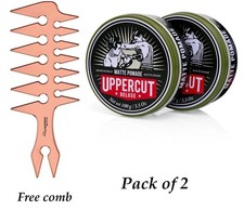 Uppercut Matte Pomade  pack of 2  free comb 