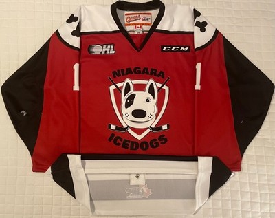 Game Worn Niagara IceDogs 'Night School' OHL Hockey Jersey 54