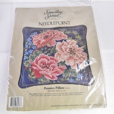Candamar Something Special Needlepoint Kit Pillow Peonies 30538