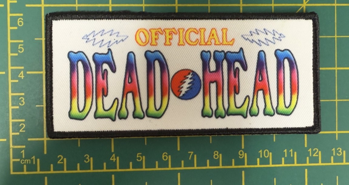 GRATEFUL OFFICIAL DEAD HEAD LOGO PRINTED SEW ON PATCH OFFICIALLY LICENSED