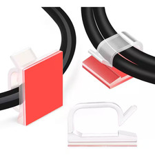 Adhesive Cable Wire Clips Clear 60 PCS Cable Management Wire Organizer Cord Hold