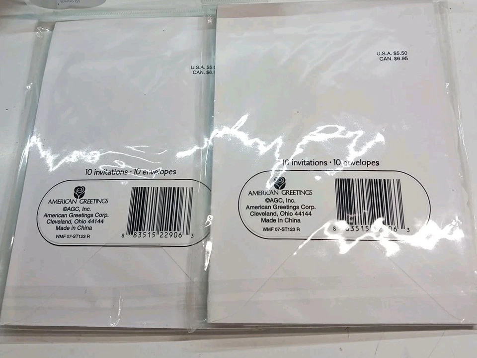LOTE DE 2 convites para festa AMERICAN GREETING pacote com 10 - Imagem 2 de 2