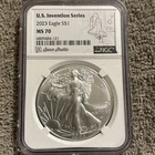 2023 American Silver Eagle US Invention Series Peace Shuttle MS70 NGC