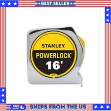 16 ft Power Lock Tape Measure Durable full blade coating Accurate inside/outside