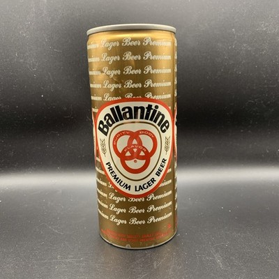 Vintage Beer Can Ballantine Premium Lager Beer One Pint Empty Aluminum Can