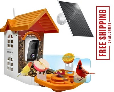 Smart Bird Feeder with Camera, 2.4GHz WiFi Watching Camera Bird Feeders for 